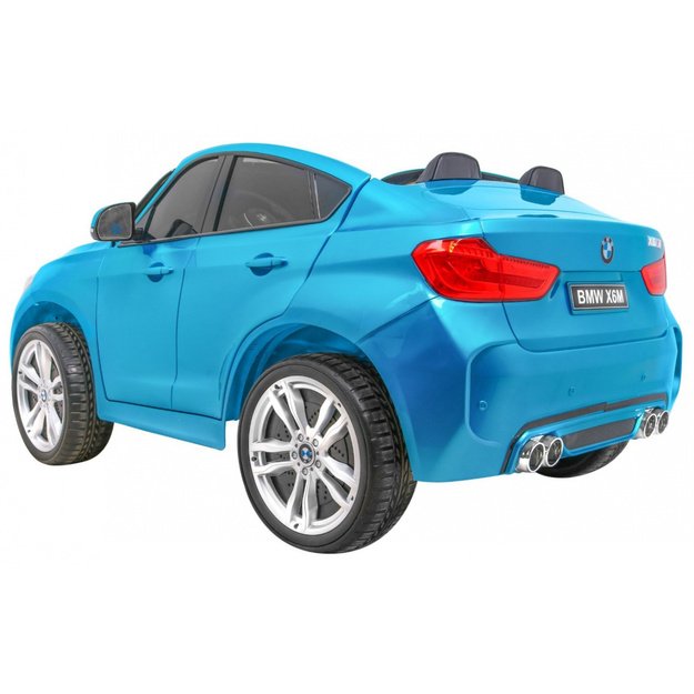 Dvivietis elektromobilis vaikams BMW X6 M XXL, mėlynas lakuotas