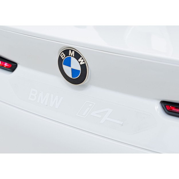Vienvietis elektromobilis BMW I4, baltas