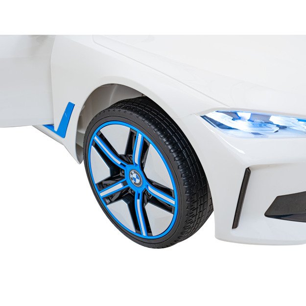 Vienvietis elektromobilis BMW I4, baltas