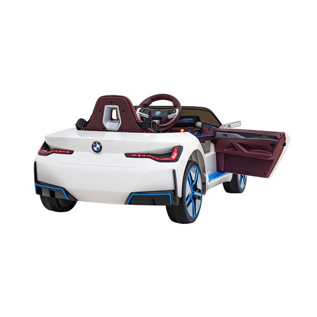 Vienvietis elektromobilis BMW I4, baltas