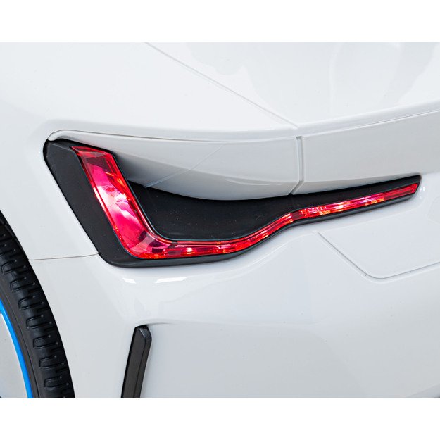 Vienvietis elektromobilis BMW I4, baltas
