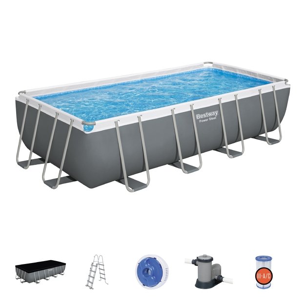 Karkasinis sodo baseinas 549x274x122 cm SteelPRO, BESTWAY