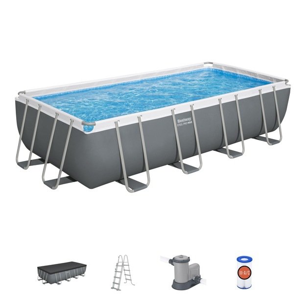 Karkasinis sodo baseinas 549x274x122 cm SteelPRO, BESTWAY