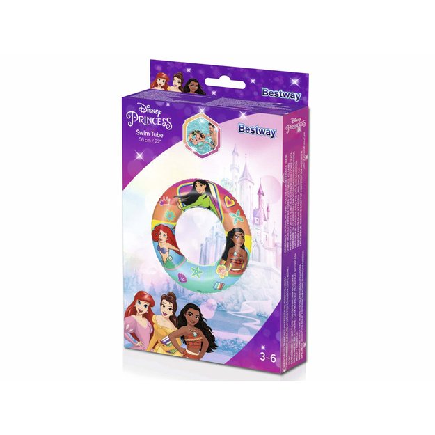 Pripučiamas plaukimo ratas 56 cm, princesės, Bestway