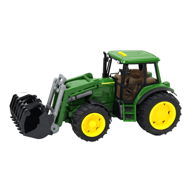 Žaislinis traktorius su kaušu, garso ir šviesos efektais