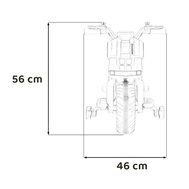 Vaikiškas elektrinis motociklas Future 88, baltas