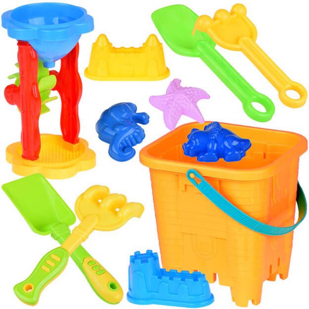 Smėlio žaislų rinkinys su įvairiais priedais