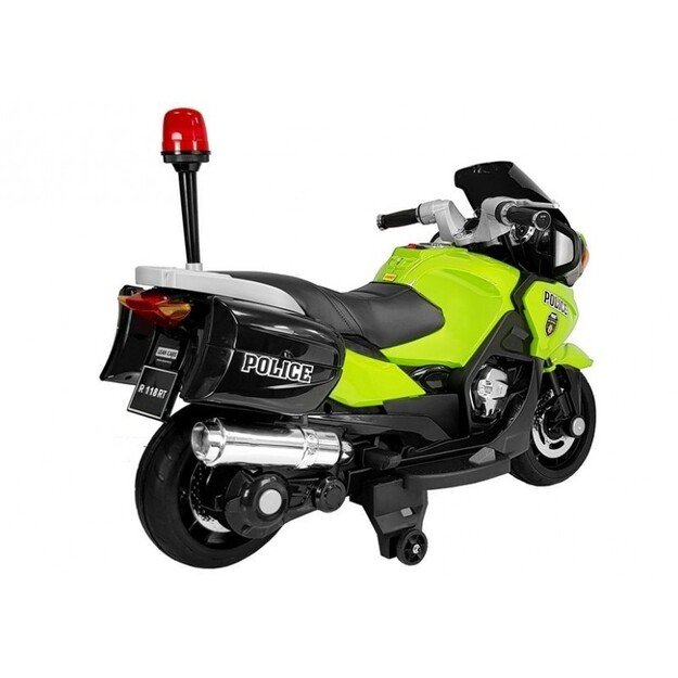 Elektrinis policijos motociklas vaikams HZB118, žalias 7