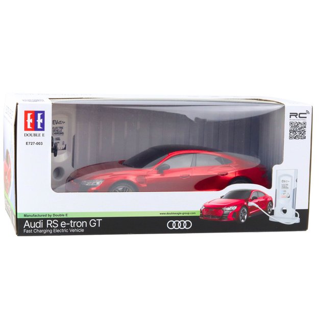 Nuotoliniu būdu valdomas Audi RS E-tron GT automobilis, raudonas, 1:14 4