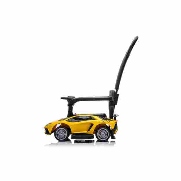 Paspiriama mašinėlė - stumdukas Lamborghini Aventador SV  vaikams, geltona