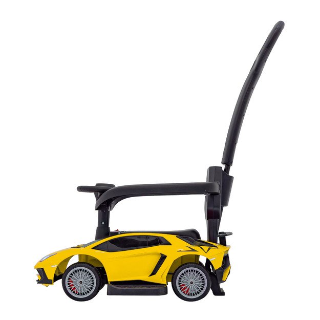 Paspiriama mašinėlė - stumdukas Lamborghini Aventador SV  vaikams, geltona