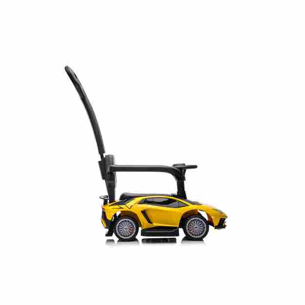 Paspiriama mašinėlė - stumdukas Lamborghini Aventador SV  vaikams, geltona
