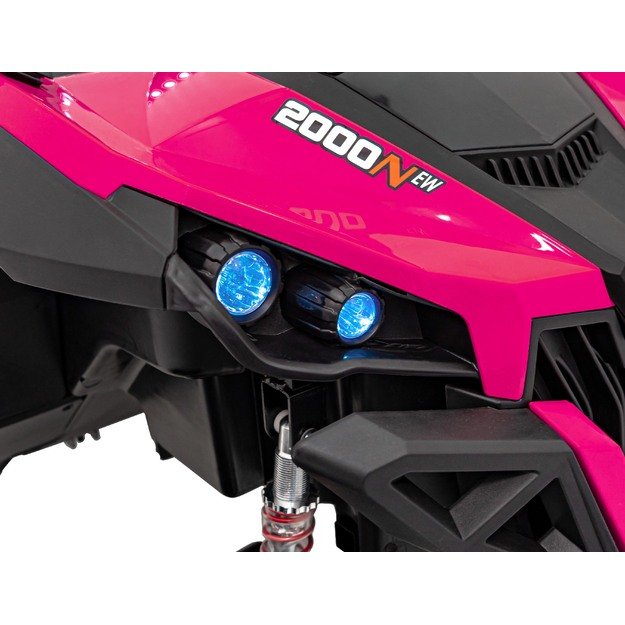 Dvivietis elektromobilis 4x4 bagis SuperStar Buggy, rožinis
