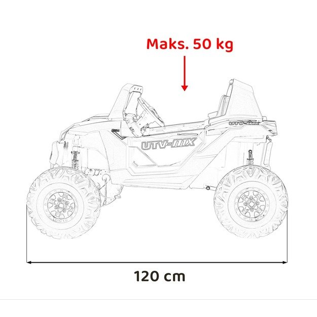Dvivietis elektromobilis 4x4 bagis SuperStar Buggy, rožinis