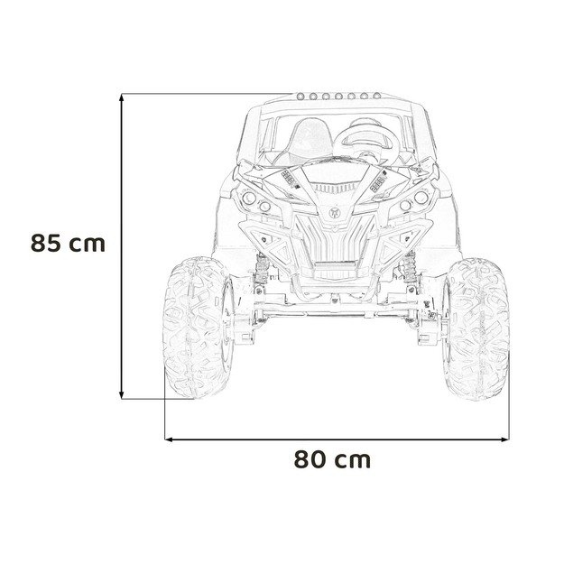 Dvivietis elektromobilis 4x4 bagis SuperStar Buggy, rožinis