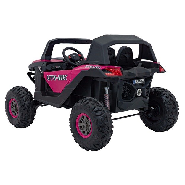 Dvivietis elektromobilis 4x4 bagis SuperStar Buggy, rožinis