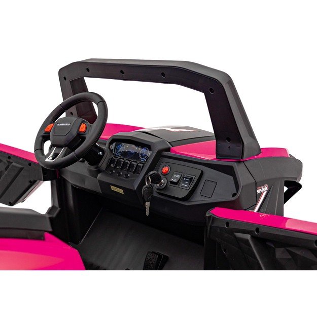 Dvivietis elektromobilis 4x4 bagis SuperStar Buggy, rožinis
