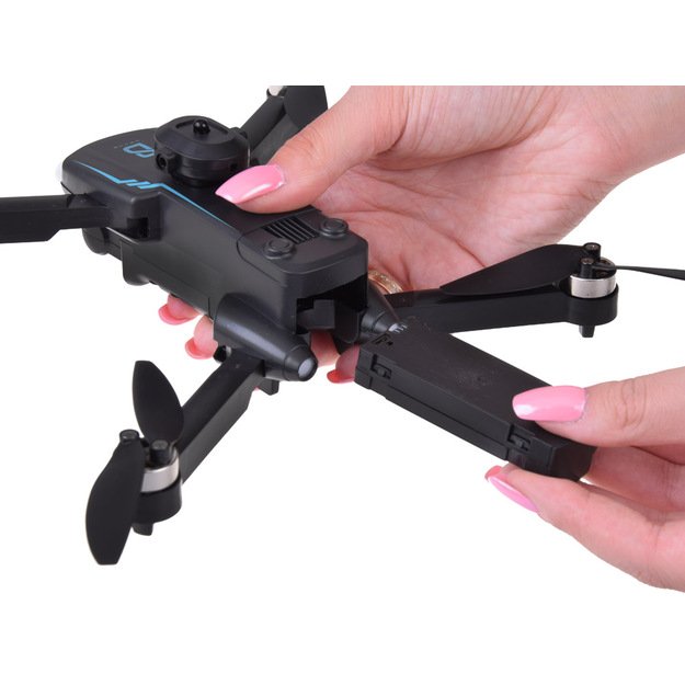 Nuotoliniu būdu valdomas dronas su kamera ir dėklu, juodas 39