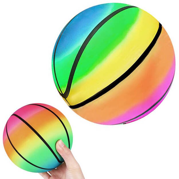 Guminis spalvotas žaidimų kamuolys  23cm 
