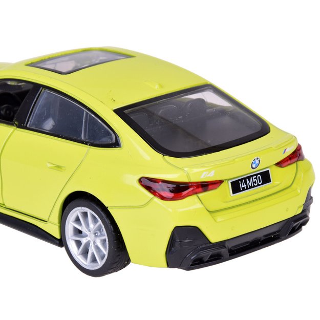 Metalinis automobilis BMW i4 M50 Gran Coupe su šviesos ir garso efektais, žalias 15
