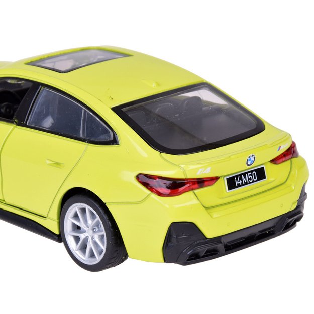 Metalinis automobilis BMW i4 M50 Gran Coupe su šviesos ir garso efektais, žalias 10