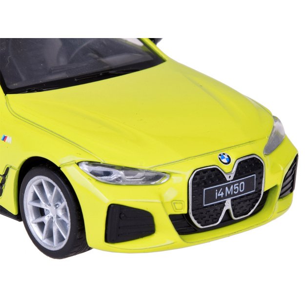 Metalinis automobilis BMW i4 M50 Gran Coupe su šviesos ir garso efektais, žalias 9