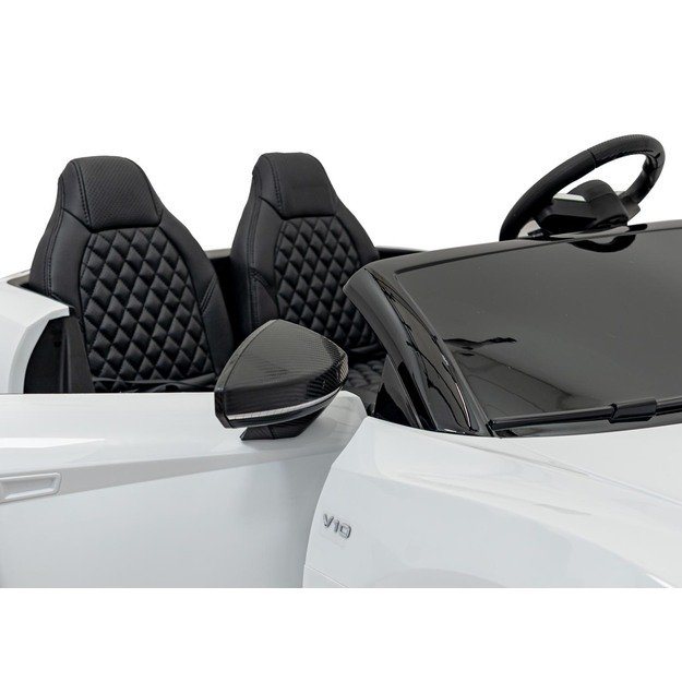 Dvivietis elektromobilis vaikams Audi Spyder R8 LIFT STRONG, baltas