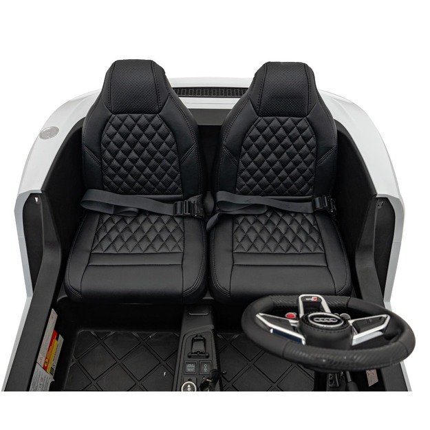 Dvivietis elektromobilis vaikams Audi Spyder R8 LIFT STRONG, baltas