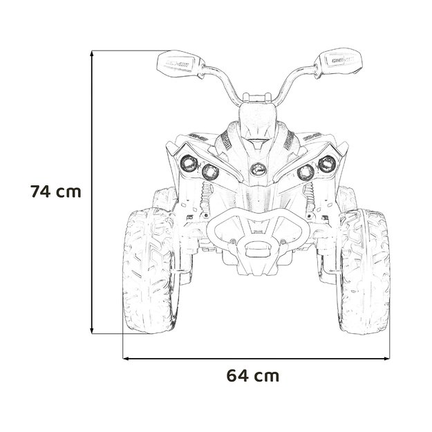 Vienvietis elektrinis keturratis vaikams Maverick ATV, žalias