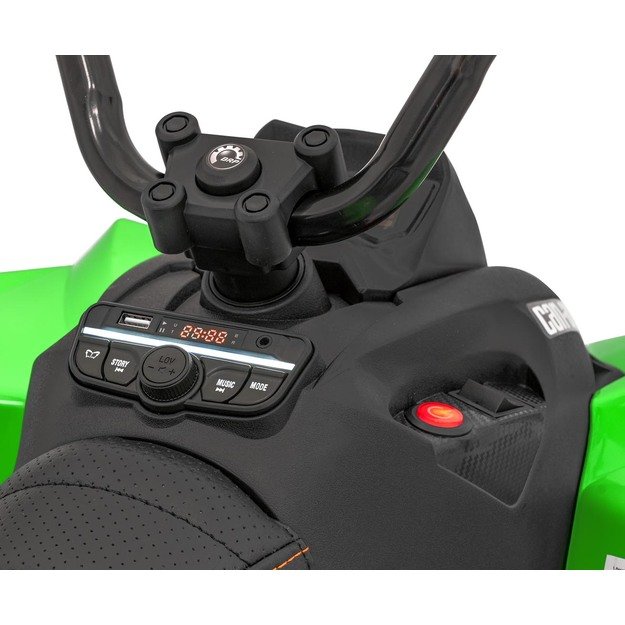 Vienvietis elektrinis keturratis vaikams Maverick ATV, žalias