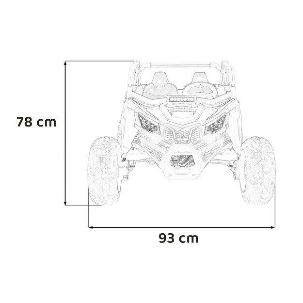 Dvivietis elektrinis bagis vaikams SR SUPER 66, žalias