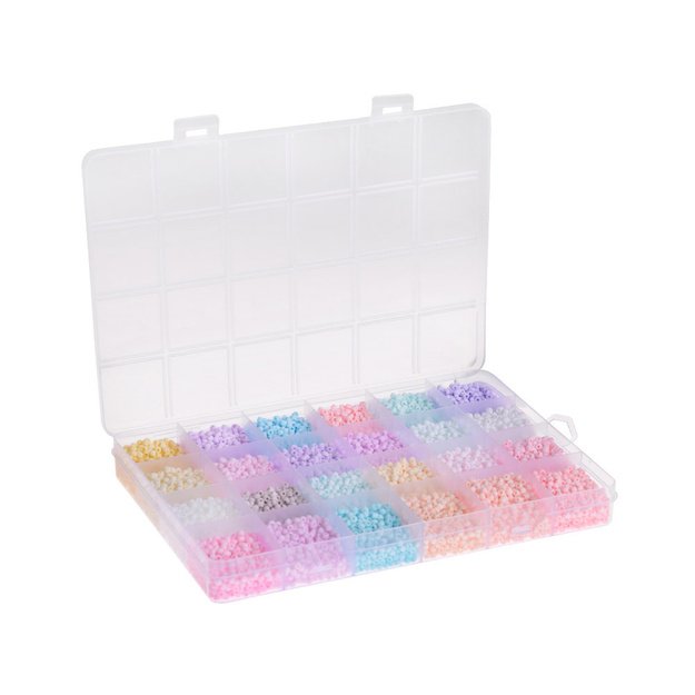 Pastelinių karoliukų rinkinys apyrankėms kurti 24 spalvos