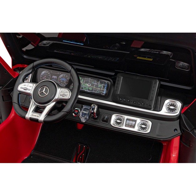 Dvivietis elektrinis džipas vaikams Mercedes Benz G63 AMG XXL, raudonas
