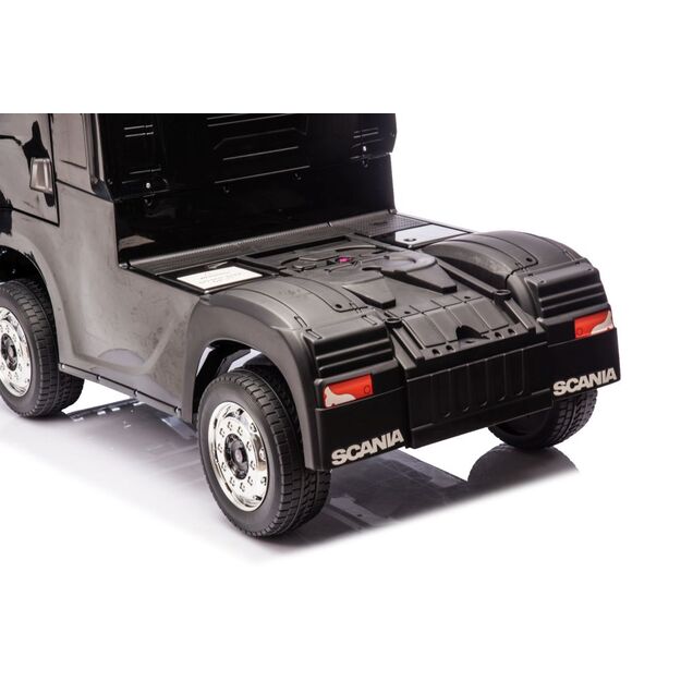 Vienvietis elektrinis sunkvežimis vaikams Scania 500R HL698 Black 4x4, juodas