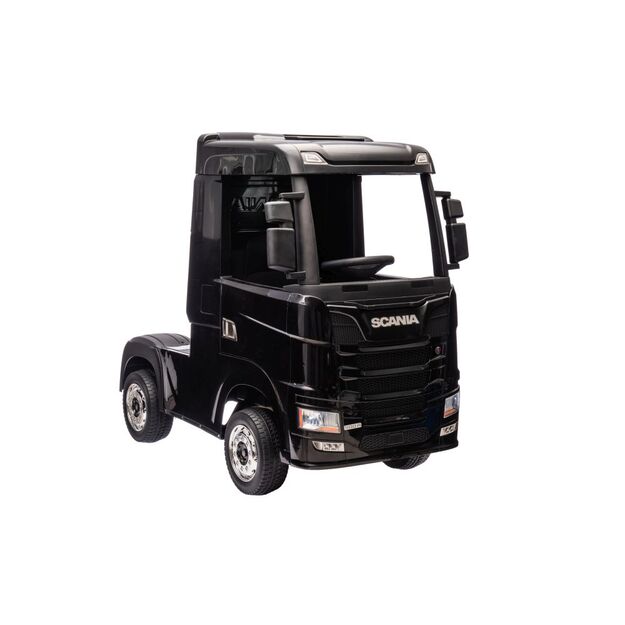 Vienvietis elektrinis sunkvežimis vaikams Scania 500R HL698 Black 4x4, juodas