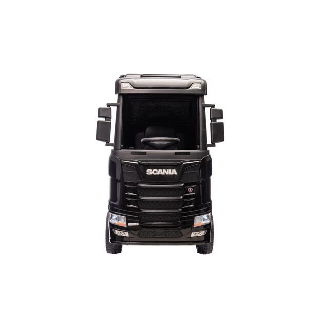 Vienvietis elektrinis sunkvežimis vaikams Scania 500R HL698 Black 4x4, juodas