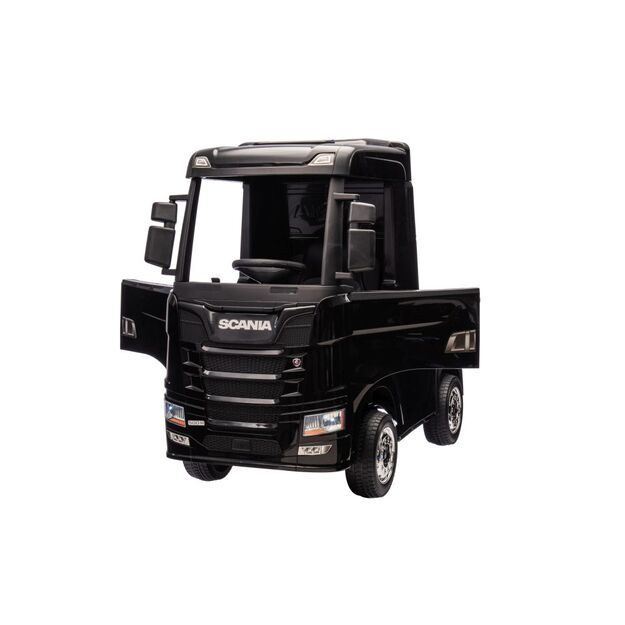 Vienvietis elektrinis sunkvežimis vaikams Scania 500R HL698 Black 4x4, juodas
