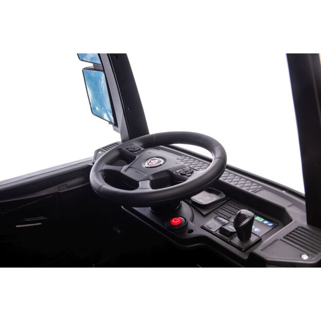 Vienvietis elektrinis sunkvežimis vaikams Scania 500R HL698 Black 4x4, juodas