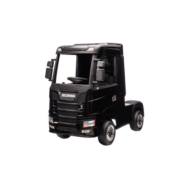 Vienvietis elektrinis sunkvežimis vaikams Scania 500R HL698 Black 4x4, juodas