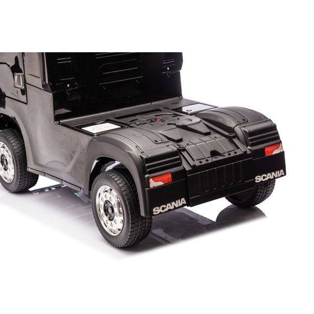 Vienvietis elektrinis sunkvežimis vaikams Scania 500R HL698 Black 4x4, juodas