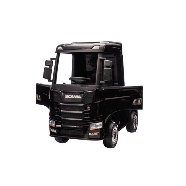 Vienvietis elektrinis sunkvežimis vaikams Scania 500R HL698 Black 4x4, juodas