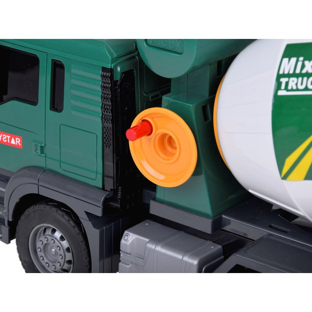 Žaislinė betono maišyklė su garso efektais, žalia