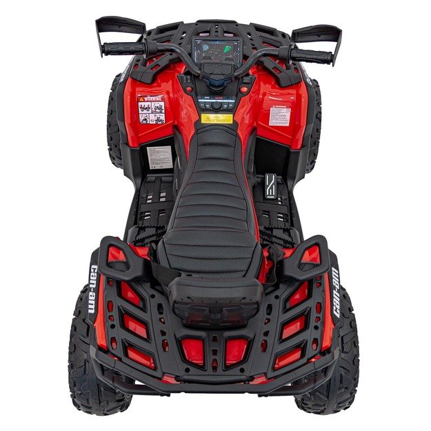 Elektrinis vienvietis keturratis Can Am Outlander ATV vaikams, raudonas