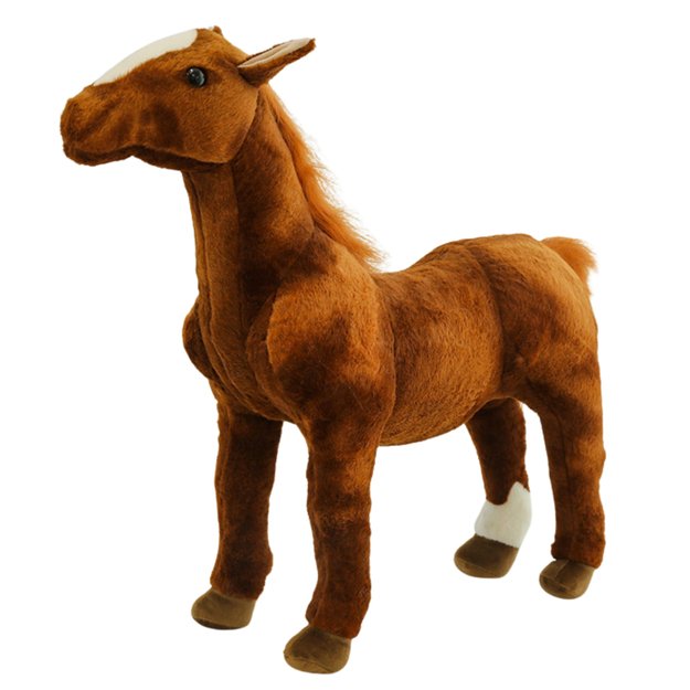 Pliušinis arklys „Snuggle Toy“, ruddas