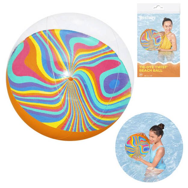 Pripučiamas paplūdimio kamuolys TWIST 46cm,  Bestway 31042