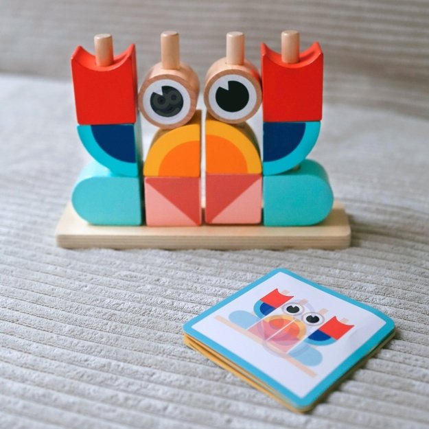 Medinė dėlionė vaikams „Krabas“, TOOKY TOY
