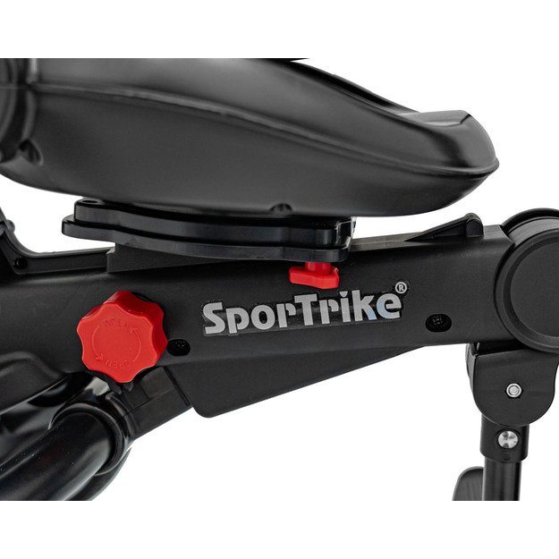 Triratukas RIDER – su stogeliu ir pasukamu sėdynės mechanizmu, pilkas
