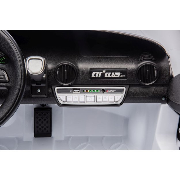Dvivietis elektromobilis vaikams S322 4x4, baltas