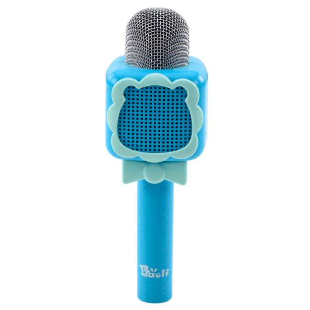 Belaidis karaoke mikrofonas su „Bluetooth“ ir balso keitimu, mėlynas