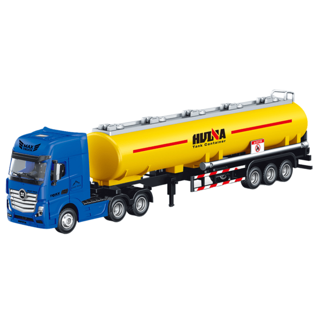 Metalinis autocisternos sunkvežimis su judančiomis dalimis, mėlynas, 1:50 1